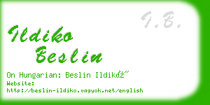 ildiko beslin business card